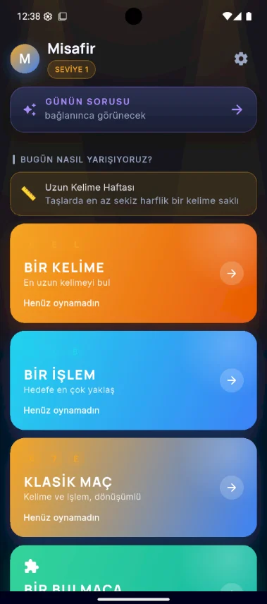 Mobil — ana ekran